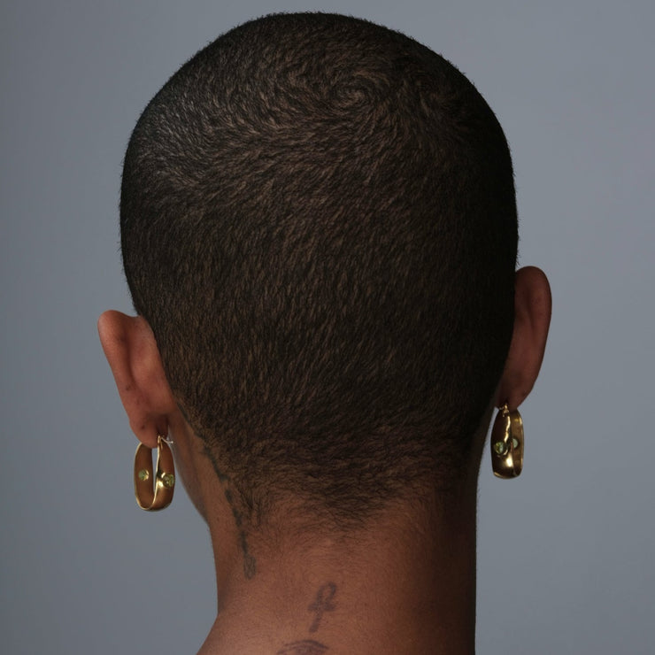 Oval Hoops Peridot