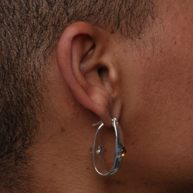 Oval Hoops Citrine