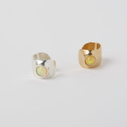 Ear cuff in sterling silver or brass with semi precious gem stones. opal