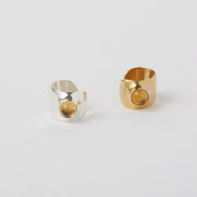 Ear cuff in sterling silver or brass with semi precious gem stones. citrine